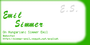 emil simmer business card